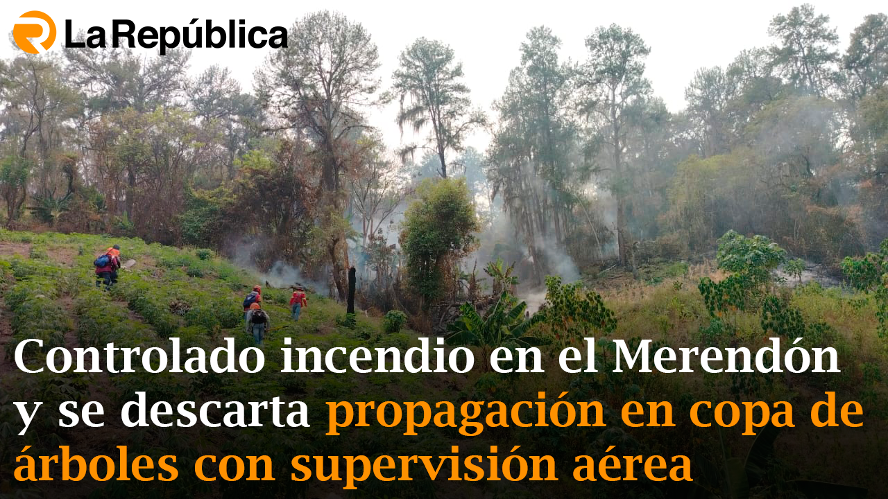 Controlado incendio en el Merendón y se descarta propagación en copa de árboles con supervisión aérea - Cover Image